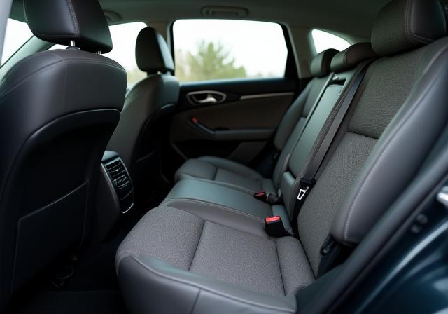 Gli stessi interni auto dopo un trattamento di pulizia profonda e sanificazione.